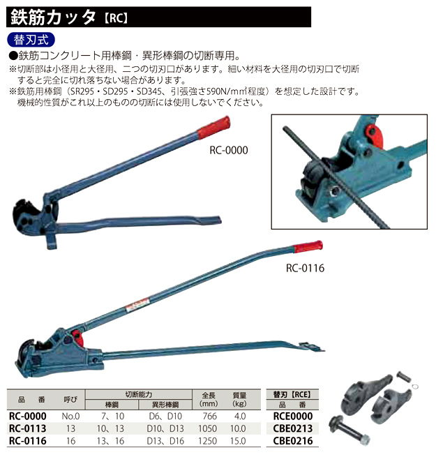 MCC 鉄筋カッタ RC-0113 / 鉄筋カッター・ベンダー / 作業工具 | 電動 