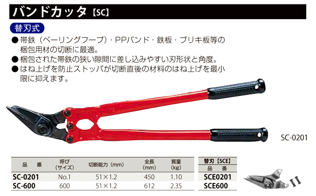 新作アイテム毎日更新 MCC バンドカッタ NO.0 SC-0200