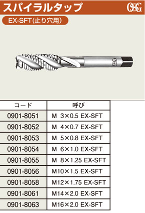スパイラルタップEX-SFT(止り穴用)