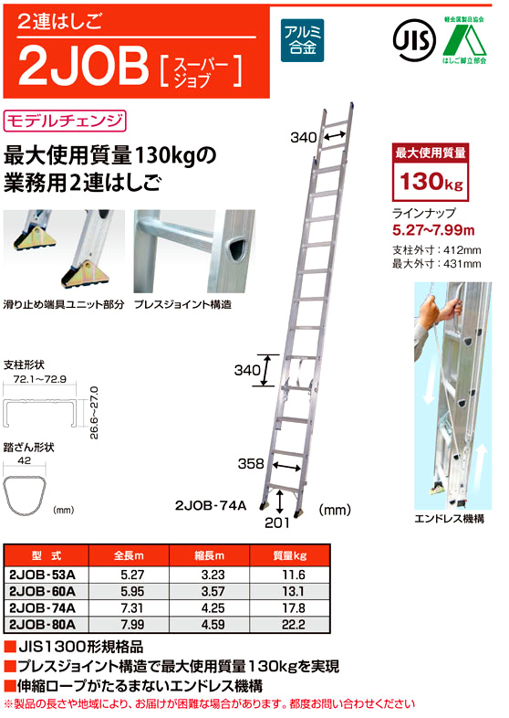 法人限定)PiCa(ピカコーポレイション):ピカ 伸縮はしごスーパーラダーＳＬ型 ５．２ｍ 通販