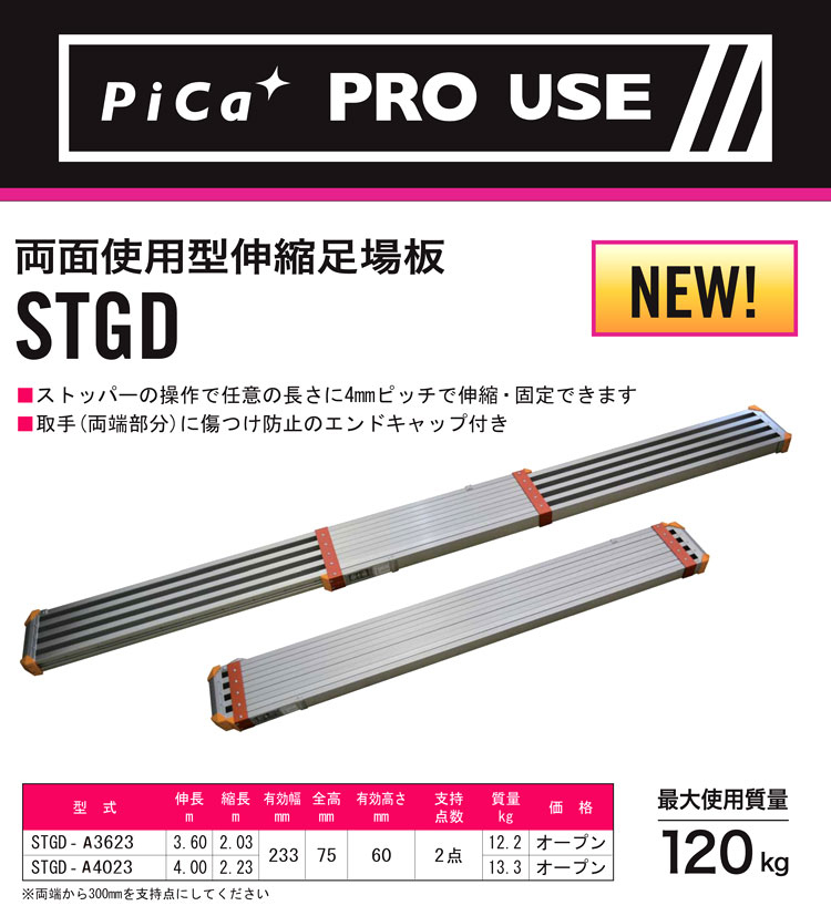 ピカコーポレイション Pica スノコ式両面使用型足場板 STAS-203 通販