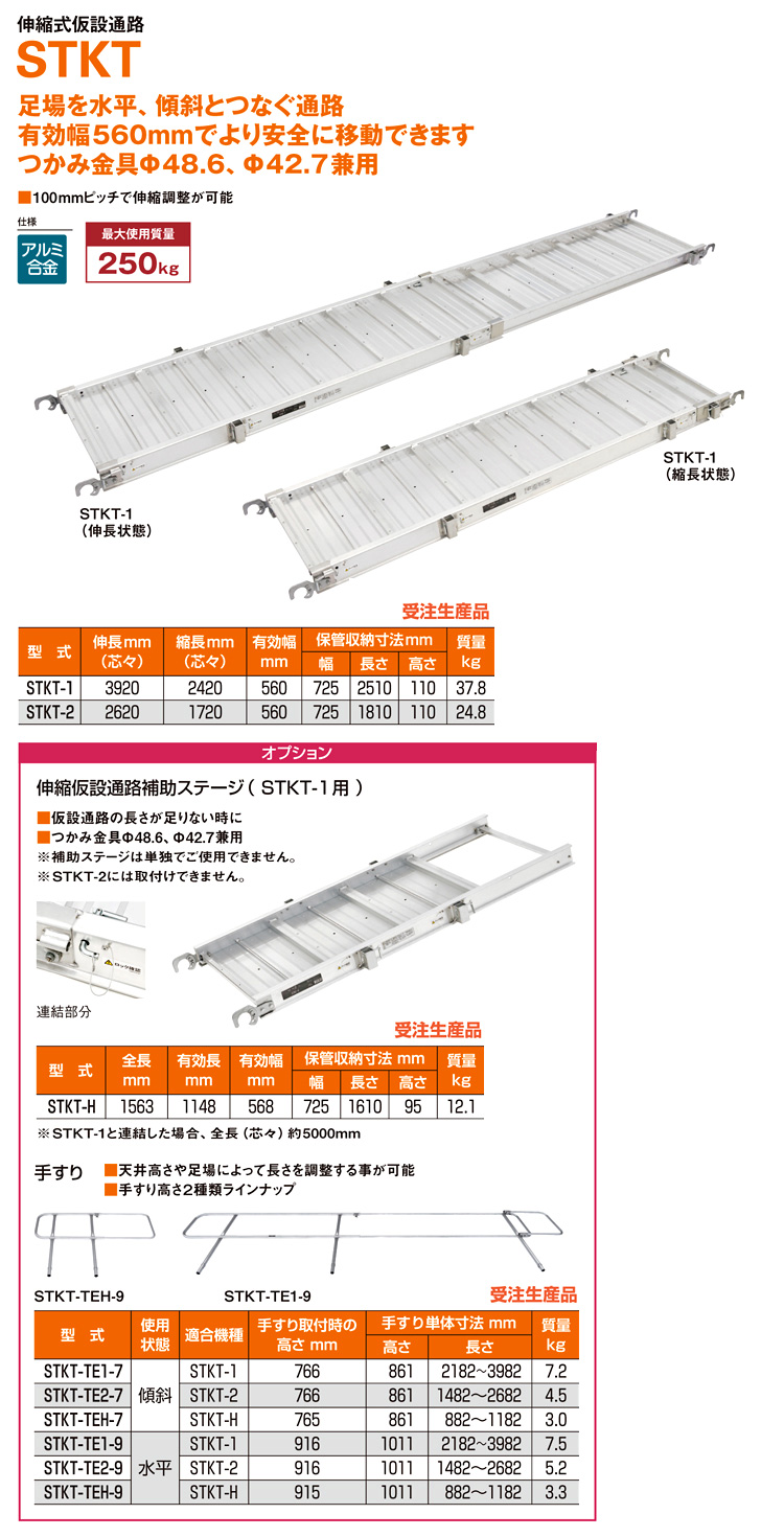 伸縮式仮設通路　STKT